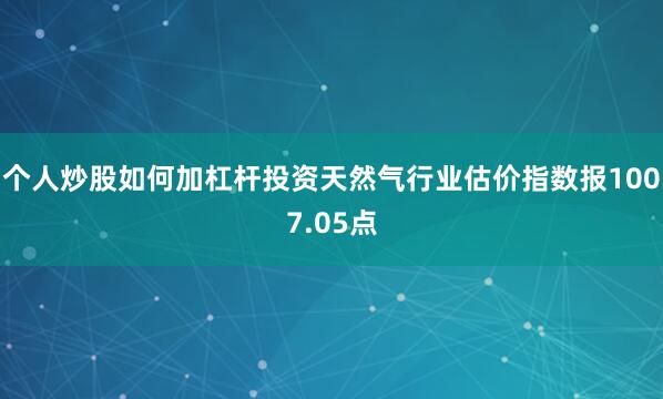 个人炒股如何加杠杆投资　　天然气行业估价指数报1007.05点