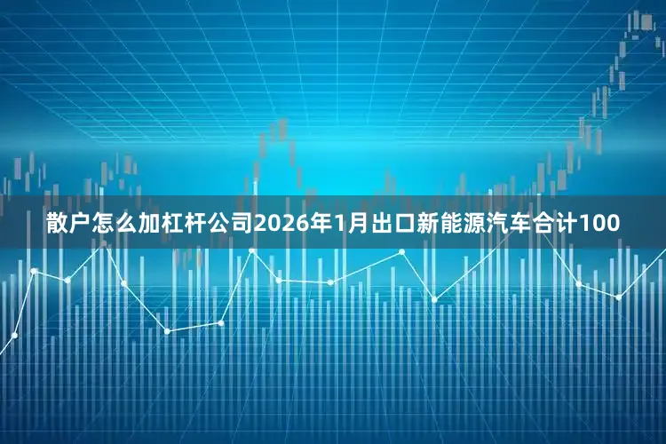 散户怎么加杠杆　　公司2026年1月出口新能源汽车合计100