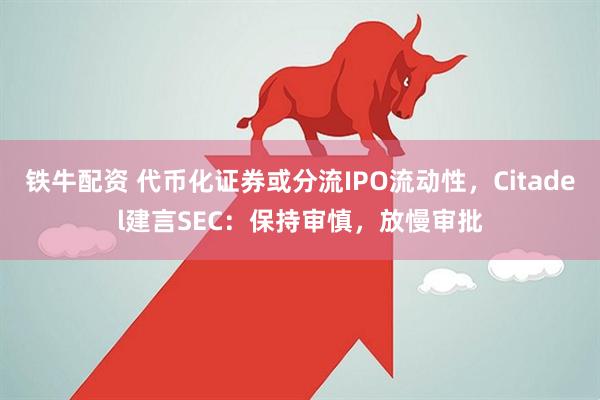铁牛配资 代币化证券或分流IPO流动性，Citadel建言SEC：保持审慎，放慢审批