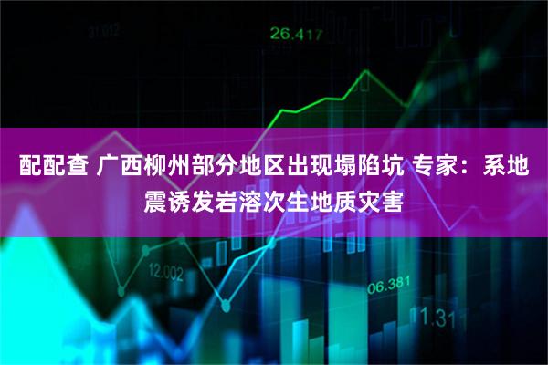 配配查 广西柳州部分地区出现塌陷坑 专家：系地震诱发岩溶次生地质灾害